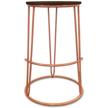 Imagem de Banco Banqueta Média Industrial Dinamarca Em Aço Balcão Bar Cozinha Co