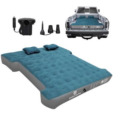 Imagem de Umbrauto Colchão de ar para cama de caminhão: Colchão inflável de acampamento para cama de caminhão curto de 1,7 a 1,8 m, cama de ar de barraca de caminhão inflável para viagens ao ar livre ardósia