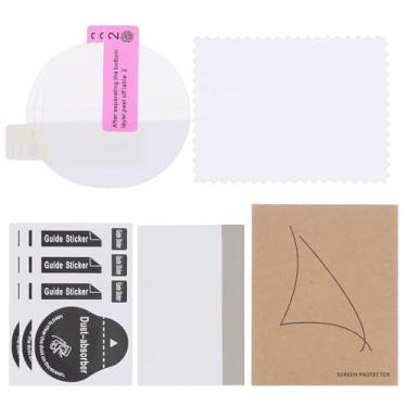 Imagem de HARFINGTON 3 películas protetoras de tela de vidro de relógio 45 mm HD de alta definição, antiarranhões, à prova d'água, ultrafino, TPU universal, película protetora de tela para smartwatch com cartão