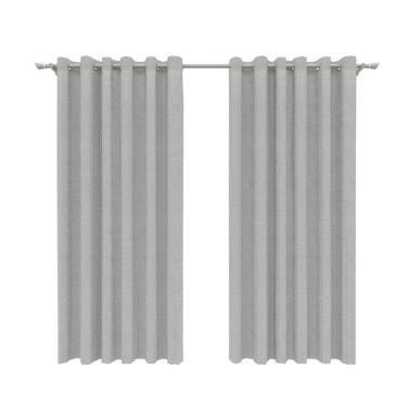 Imagem de Cortina em Linho Decorativa 400 X 250 Cm Flat Cinza