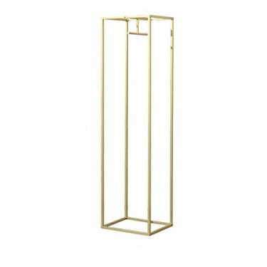 Imagem de FURVOKIA Racks de roupas de metal resistentes, prateleiras de armazenamento de cabides de loja de roupas, rack de exibição de chão (dourado, 190 cm A)