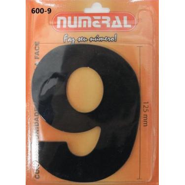 Imagem de Número Residencial Numeral N.9  60mm, Preto