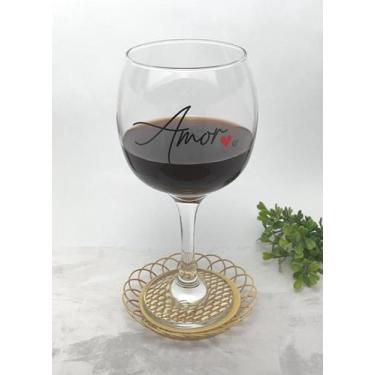 Imagem de Taça de Vinho Royal Decorada 615ml - Allmix - Amor