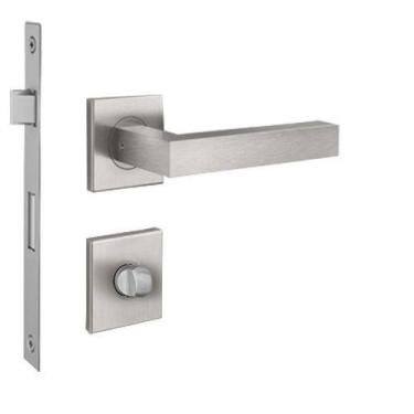 Imagem de Fechadura Banheiro Schiller Maq. 55mm Inox Hafele, Inox Escovado