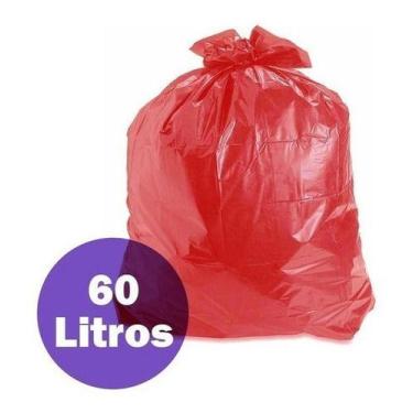 Imagem de Saco De Lixo Vermelho 60 Litros Coleta Seletiva - 100 Un - HIGIPACK