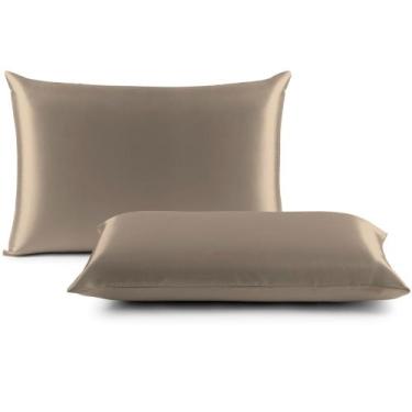 Imagem de 2 Fronhas Charmousse Seda Alto Brilho Anti Frizz Cetim - Actual Decor,