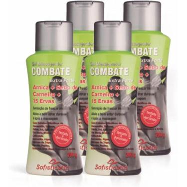 Imagem de 4x Gel Massageador Combate Extra Forte Arnica + Sebo de Carneiro + 15 