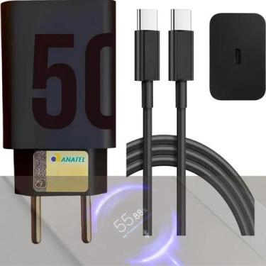 Imagem de Carregador Turbo Power 50 Tipo c Tipo C Para Moto G23 G24 G34 G53 G54 