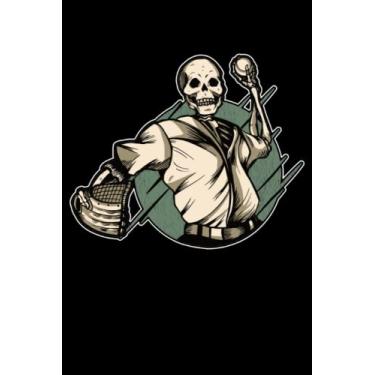 Imagem de Skelett Baseball Pitcher - Notizbuch für Baseballspieler: DIN A5 (6x9) Notizbuch für Sportler und Schlagball Spieler mit 120 linierte Seiten und Wochentage für die Tagebuch Funktion