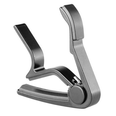 Imagem de Capotraste Para Violao E Guitarra Em Aluminio Preto Tamanho Médio CPM-