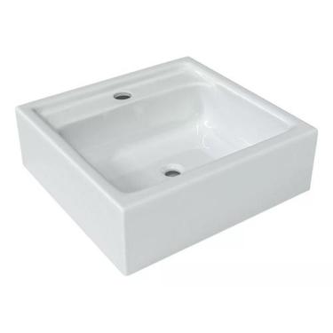Imagem de Cuba de Banheiro Croy Gênova 41x37cm Mármore Sintético