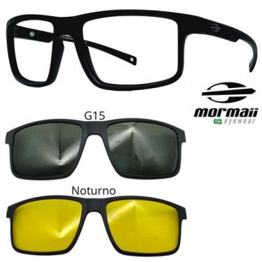 Imagem de Armação de Grau Mormaii 6127 Swap 5 A14 Com 2 Clipons, G15, Noturno