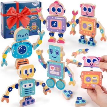 Imagem de Brinquedos de construção KODATEK Wooden Snap-Together para crianças de