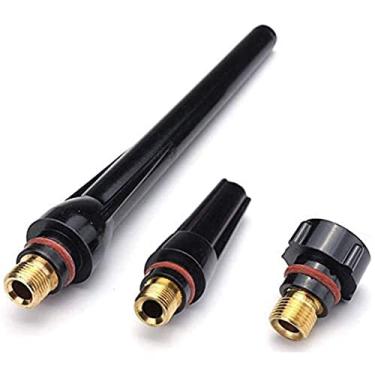 Imagem de Kit de acessórios de tocha de soldagem para tocha de solda, bocal de alumina, lente de gás resistente, kit de 10 xícaras para cabeça de tocha TIG WP-17/18/26