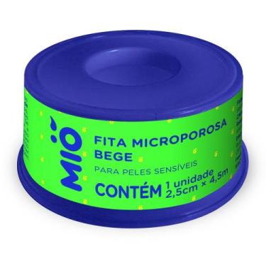 Imagem de Fita Microporosa Mió Bege para Peles Sensíveis 2,5cm X 4,5m 1 Unidade