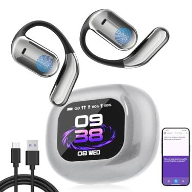 Imagem de Fones de ouvido de tradução em tempo real, OWS LCD Touch Screen 3 em 1, tradutor de idiomas 3 em 1, fones de ouvido tradutor multimodo de 144 idiomas para viagens de negócios e aprendizagem