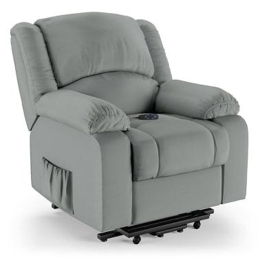 Imagem de Poltrona Do Papai Reclinável Pietra Elevação Lift Elétrico Fh9 Pu Cinza - Mpozenato