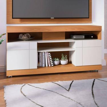 Imagem de Rack para TV Até 42 Polegadas 2 Portas Apeu Freijó/Off White - Pnr Móveis