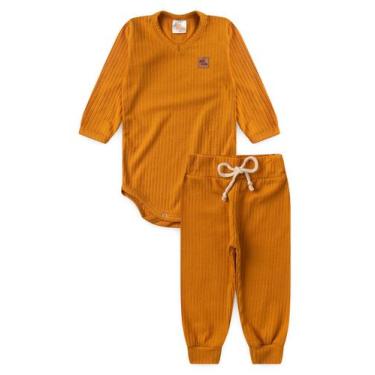 Imagem de Conjunto Body Canelado Menino - Girassol - Ame Kids, M