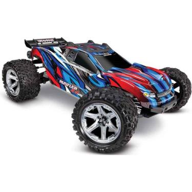Imagem de Automodelo Traxxas 1/10 Rustler 4WD VXL BLX TQI TSM, Preto, Azul