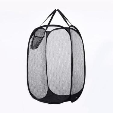 Imagem de Cesto Organizador Grande Para Roupas e Brinquedos Dobrável Furadinho Multiuso Roupa Suja 30 * 30 * 50CM