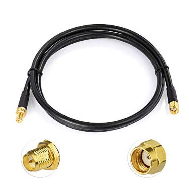 Imagem de Bingfu Cabo coaxial de extensão de antena WiFi, cabo ALSR240 de 1 m RP-SMA macho para anteparo fêmea RP-SMA, cabo ALSR240 de baixa perda para roteador sem fio WiFi, hotspot, câmera IP de segurança