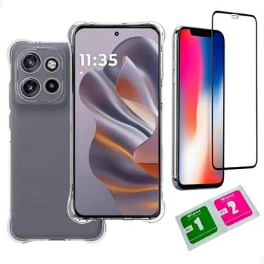 Imagem de [GL CASES] Capa Moto Edge 50 NEO Capinha Moto Edge 50 NEO Case Anti Impacto Reforçada Silicone Transparente Flexível Anti Choque Com Proteção De Câmera + Pelicula Motorola moto edge 50 neo Vidro 3D