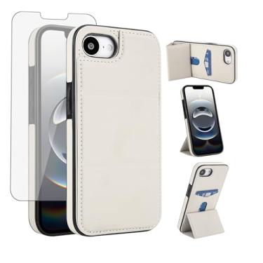 Imagem de Asuwish Capa de telefone para iPhone 16e/SE 2025/SE 4 capa carteira com protetor de tela fino porta-cartão de crédito com suporte para celular i Phone16e i16e 16 e SE4 4ª geração 16eCase mulheres
