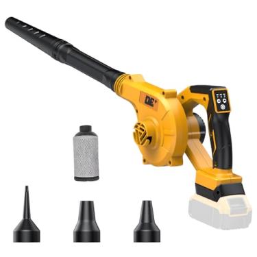 Imagem de DeForce Soprador de folhas elétrico sem fio para bateria Dewalt 20v Max, soprador 4 em 1, 3 modos de velocidade, 300 km/h, soprador de folhas alimentado por bateria com tubo estendido para folhas