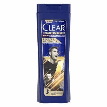 Imagem de Shampoo Clear Men Sports Anticaspa Limpeza Profunda 400ml - Clean&Clea