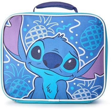 Imagem de Fast Forward Stitch Lancheira infantil – Lancheira isolada para crianças, meninas, meninos, escola, pré-escolar, piquenique primário, tamanho único, Stitch Blue