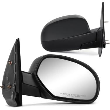 Imagem de PZ Substituição do espelho retrovisor lateral do passageiro e do motorista compatível com Silverado Suburban Tahoe/GMC Sierra 1500 2500 3500 Yukon XL Power Heated Left and Right Pair Set GM1320325