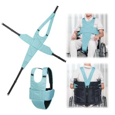 Imagem de JFNoraiva Cinto de segurança para cadeira de rodas com bolso frontal | Projetado para evitar quedas com fivela ajustável - ideal para usuários idosos, pacientes pós-operatórios e pessoas com