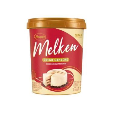 Imagem de Creme Ganache Melken Chocolate Branco 1kg Harald