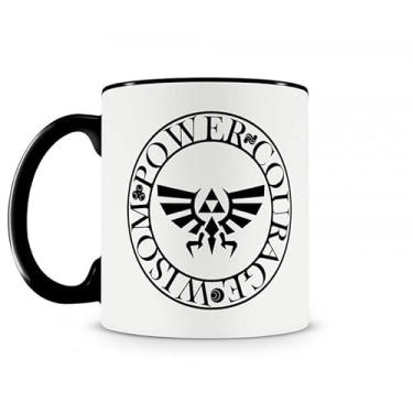 Imagem de Caneca Legend Of Zelda Triforce MOD 2 Preta 330 ml