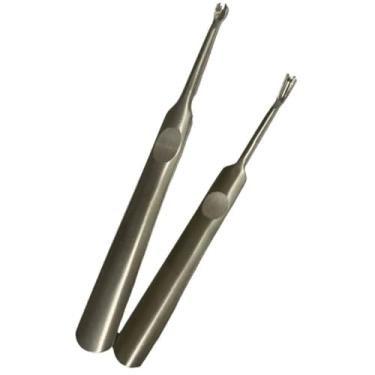 Imagem de Kit Desquinador Frisador Couro Ferramenta Aço Entalhe 95, 115mm