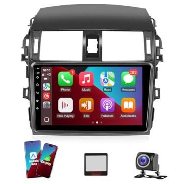 Imagem de Rádio de carro para Toyota Corolla 2009 2010 2011 2012 2013, 2 + 32 G, tela sensível ao toque de 9 polegadas para Toyota Corolla com câmera de backup sem fio Carplay Android Auto Bluetooth GPS