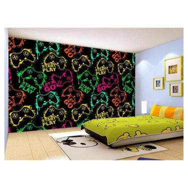 Imagem de Papel De Parede 3D Infantil Controle Game Jogo 3,5M Azs287