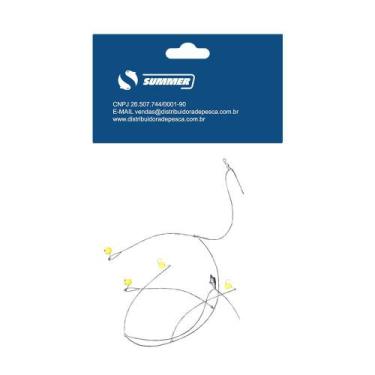 Imagem de Chicotinho Para Pesca de Lambari com 4 Anzóis e Miçanga Da Summer Piab