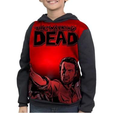 Imagem de Casaco Moletom Infantil Rick Grimes The Walking Dead - smoke, Preto, 4