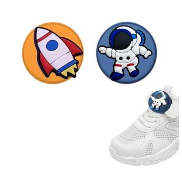 Imagem de Suporte de sapato à prova d'água compatível com Airtag, capa com clipe de silicone escondido de desenho fofo para Air Tag, pacote com 2 (D)