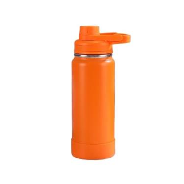 Imagem de Garrafa TéRmica Esportiva em Aço InoxidáVel com Proteção TéRmica em Silicone e AlçA Isolada, 350 ml(laranja,800ml)