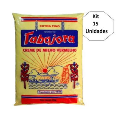 Imagem de Fubá de Milho Sem Glúten Natural Pacote 450g KIT 15 Unidades - Tabajar