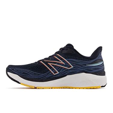 Imagem de New Balance Tênis de corrida masculino Fresh Foam X 860 V12, Eclipse/Spring Tide/Vibrant Orange