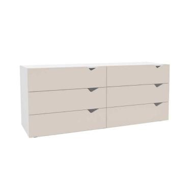 Imagem de Cômoda Solteiro Porto C- 6 Gavetas Branco-creme - Politorno