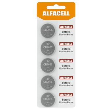 Imagem de Bateria de Lítio 3V CR 2025 Pilha Moeda Cartela com 5 Unidades