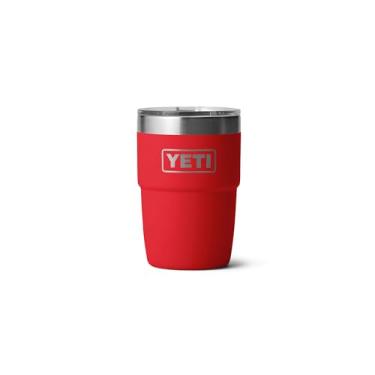 Imagem de YETI Rambler Caneca de café isolada de 227 g com tampa - Copo de café empilhável com isolamento a vácuo de parede dupla - Forro de cerâmica DuraSip - Design amigável para baristas - Aço inoxidável