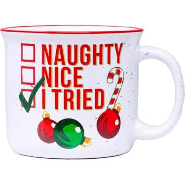 Imagem de Spoontiques Caneca de cerâmica I Tried, 400 ml, branca