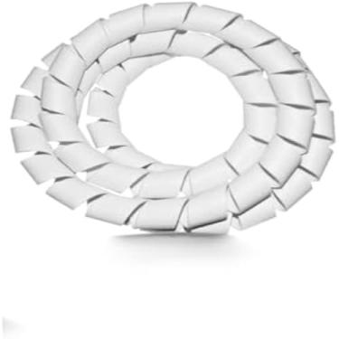 Imagem de Organizador, protecao, fios, cabos, enrolamento, organizacao, 20mm, e branca, compacto