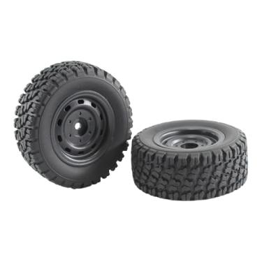 Imagem de JWQFBC 2 Pneus Sobressalentes para Carro de Rádio Controle Na Escala 1:16 (ref. 6035). Rodas de Borracha Fáceis de Instalar para O Modelo 16103.